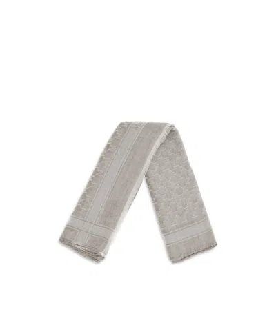 Max Mara Ora Jacquard Scarf In Gray
