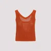 MAX MARA ORANGE ARRIGO CROCHET COTTON TOP