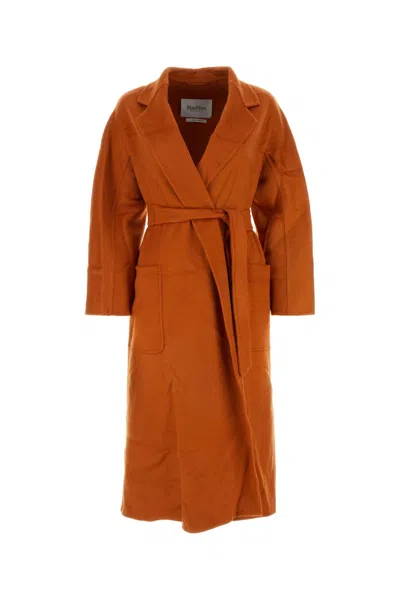 Max Mara Orange Cashmere Ludmilla Coat