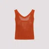 Max Mara Orange Knitted Top In Orange