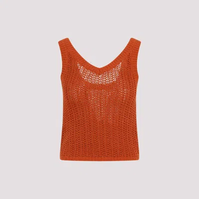 Max Mara Orange Knitted Top