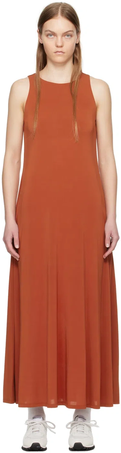 Max Mara Supremo Jersey Crêpe Maxi Dress In 1 Terra Cotta