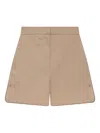 Max Mara Orbita Side-seam Detail Shorts In Brown