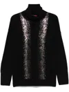 Max Mara High-necked Wool Sweater In Black