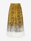 MAX MARA ORCHE PRINT SILK SKIRT