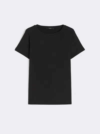 Max Mara Organic Cotton T-shirt In Black