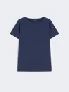 Max Mara Organic Cotton T-shirt In Blue