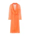Max Mara Organza Duster Coat In Coral