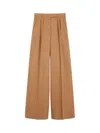 Max Mara Flared Camel Trousers In Brown