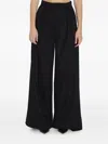 Max Mara High Waist Wide Leg Trousers With Pockets In Black