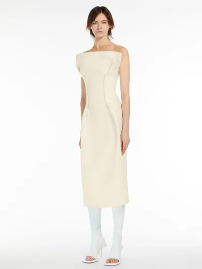 Max Mara Origami Dress In Neutral