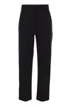 Max Mara Nepeta Stretch Virgin Wool Flare Leg Ankle Trousers In Black
