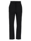 Max Mara Nepeta Stretch Virgin Wool Flare Leg Ankle Trousers In Black