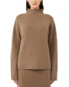 Max Mara Orlaya Cashmere Blend Funnel Neck Sweater In Brown