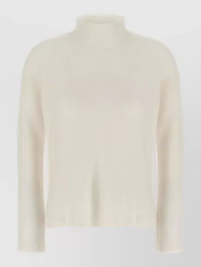 Max Mara Orlaya Cashmere Knit Mock Neck Sweater In Neutral