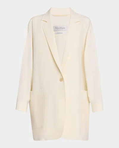 Max Mara Orlaya Oversized Single-breasted Blazer In White