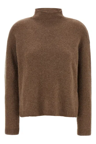 Max Mara Gianna Turtleneck Sweater In Marrone Chiaro