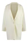 Max Mara Orlaya Virgin Wool Oversized Tailored Jacket In Panna