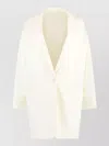 Max Mara Orlaya Virgin Wool Oversized Tailored Jacket In White