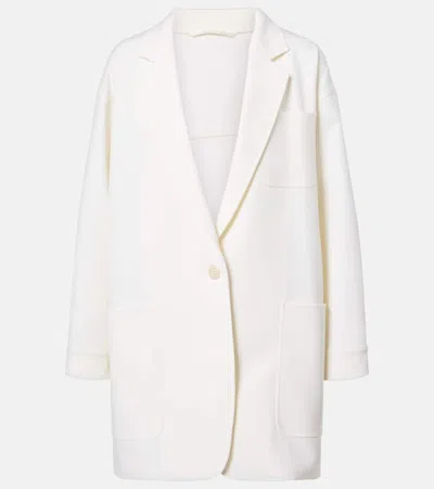 Max Mara Orlaya Wool-blend Blazer In White