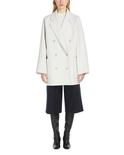 Max Mara Orma Coat In White