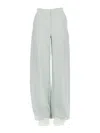Max Mara Light Blue Tailored Pant In Gray