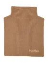 Max Mara Orsola Wool Ribbed Neckwarmer In Brown