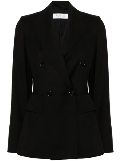 Max Mara Osanna Double-breasted Blazer In Black