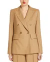 Max Mara Osanna Double-breasted Wool-twill Blazer In Honey
