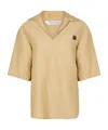 Max Mara Osiride Linen Silk Shirt In Nude