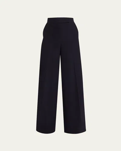 Max Mara Osol High-rise Wide-leg Pants In Ultramarine