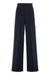 Max Mara Osol Virgin Wool Trousers In Black