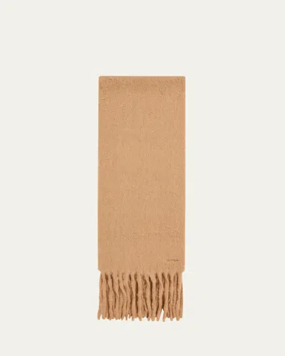 Max Mara Osso Fringed Alpaca Scarf In Neutral