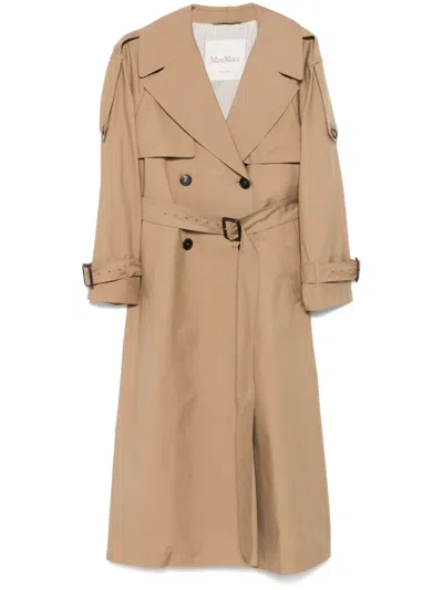 Max Mara Otello Trench Coat In Brown