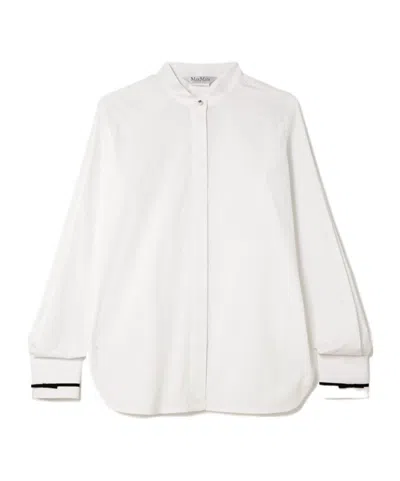 Max Mara Otranto Piped-trim Shirt In White