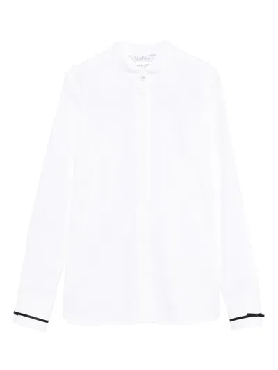 Max Mara Otranto Piped-trim Shirt In Yellow