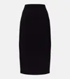 Max Mara Tailored Midi Skirt In Smooth Triacetate In Black
