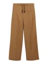 Max Mara Ottavo Waterproof Twill Trousers In Camel
