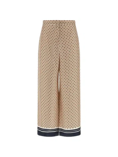 Max Mara Ottelia Patterned Trousers In Gold