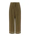 Max Mara Green Straight Flat Front Pants In Green