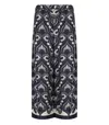 Max Mara Ottico Blue Pants In Multi