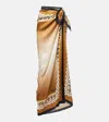 Max Mara Ottico Silk Beach Cover-up In Multicoloured