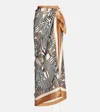 Max Mara Ottico Silk Beach Cover-up In Multicoloured