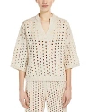 Max Mara Ottuso Boxy Open Stitch Sweater In Ivory
