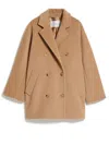Max Mara 101801 Short Icon Coat In Camel Color In Nude