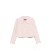 Max Mara Collared Patch-pocket Jacket In Pink