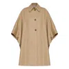 Max Mara Pedale Cape-style Button-up Coat