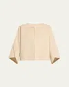 Max Mara Wool And Cashmere Cloth Cropped Coat In Neutral