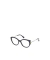 Max Mara Oval Frame Glasses In Black