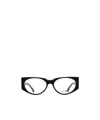 Max Mara Oval Frame Glasses In Black